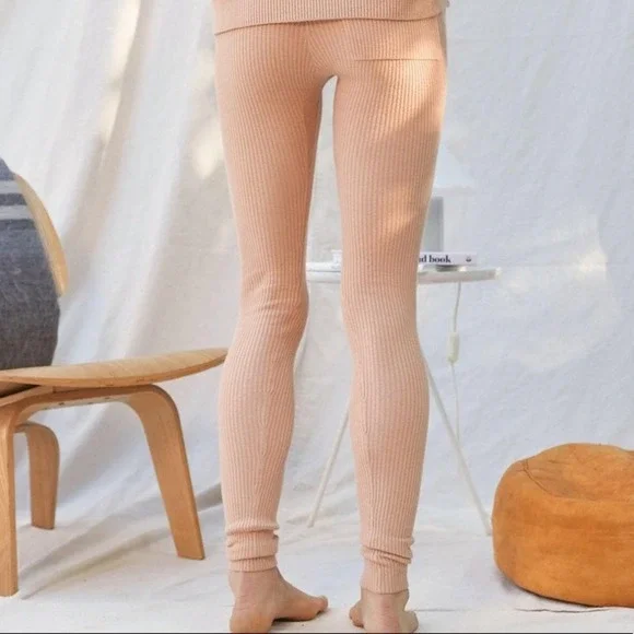 Lunya Cozy Cotton Silk Leggings In Otium Tan XS NWT